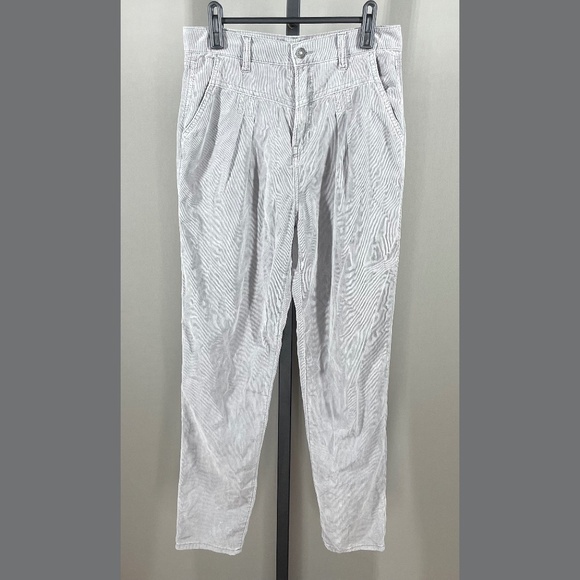 NEW American Eagle Outfitters Pants Womens 0 gray corduroy straight taper casual - Picture 1 of 10